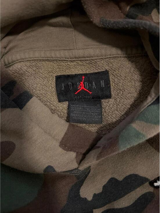 Jordan Boys Large Camo Hoodie - Classic Fit, Green Camouflage - Picture 2 of 2